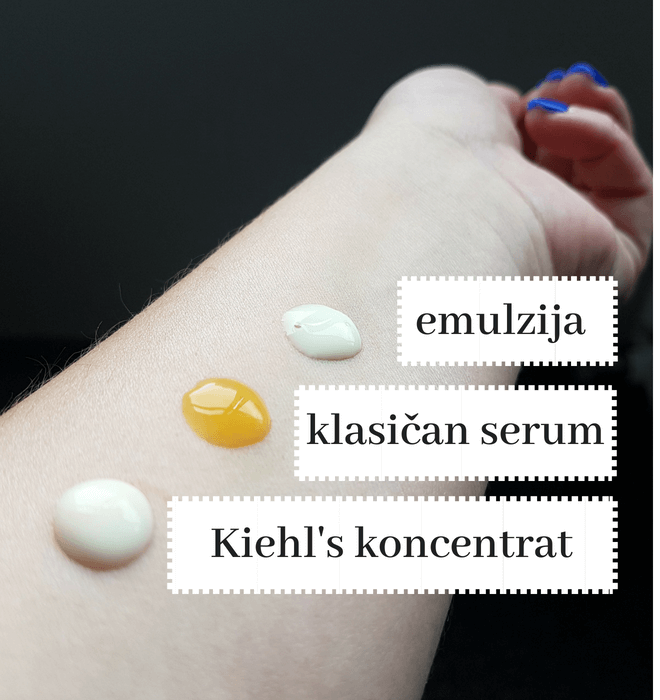 Kiehl's recenzija vitamin C serum teksture
