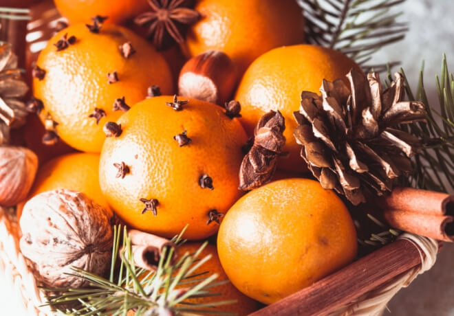 Zimska aromaterapija naranča cimet klinčić