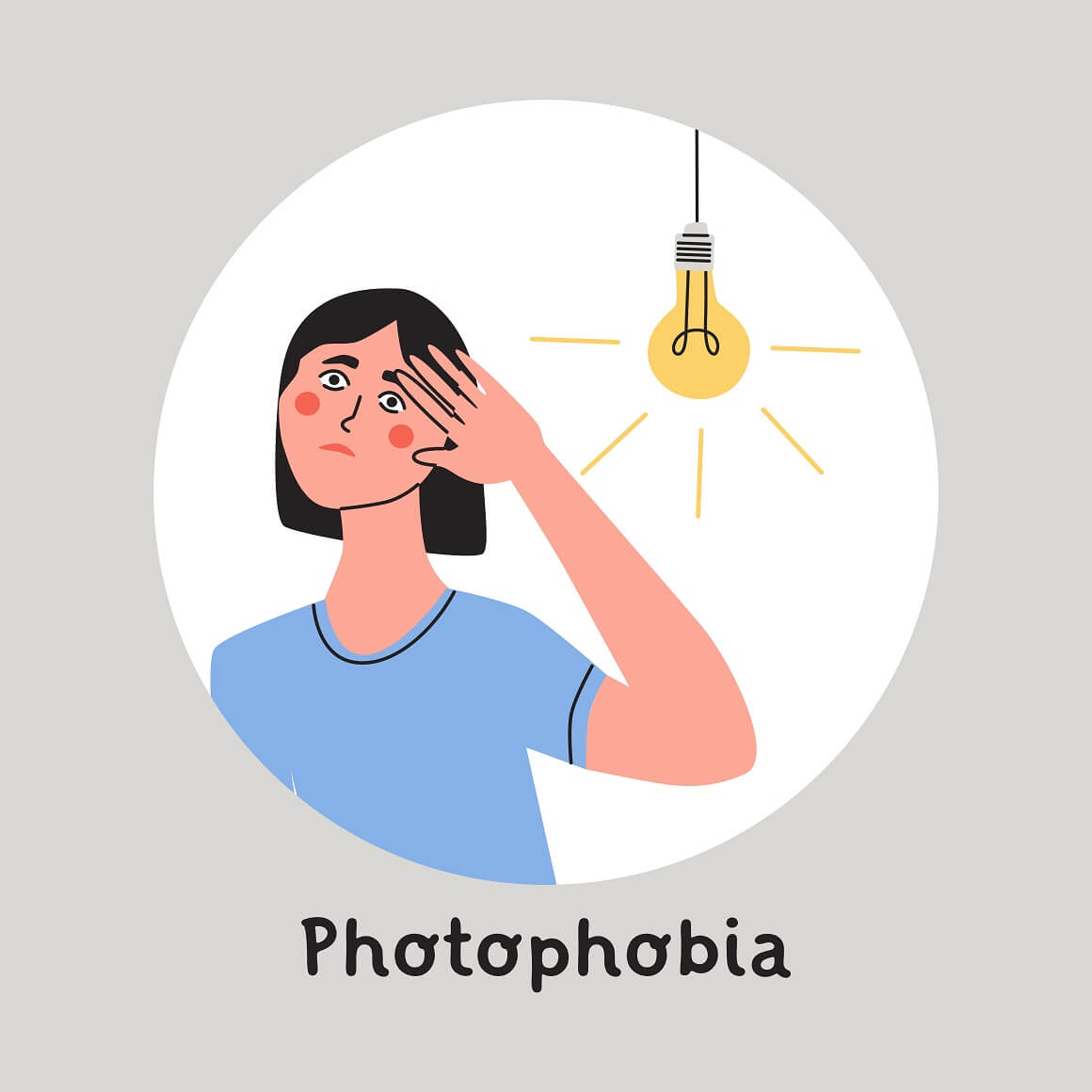 Osobe s fotofobijom su jako osjetljive na sunčevo svjetlo, svjetlo sa žarnom niti ili fluorescentno svjetlo