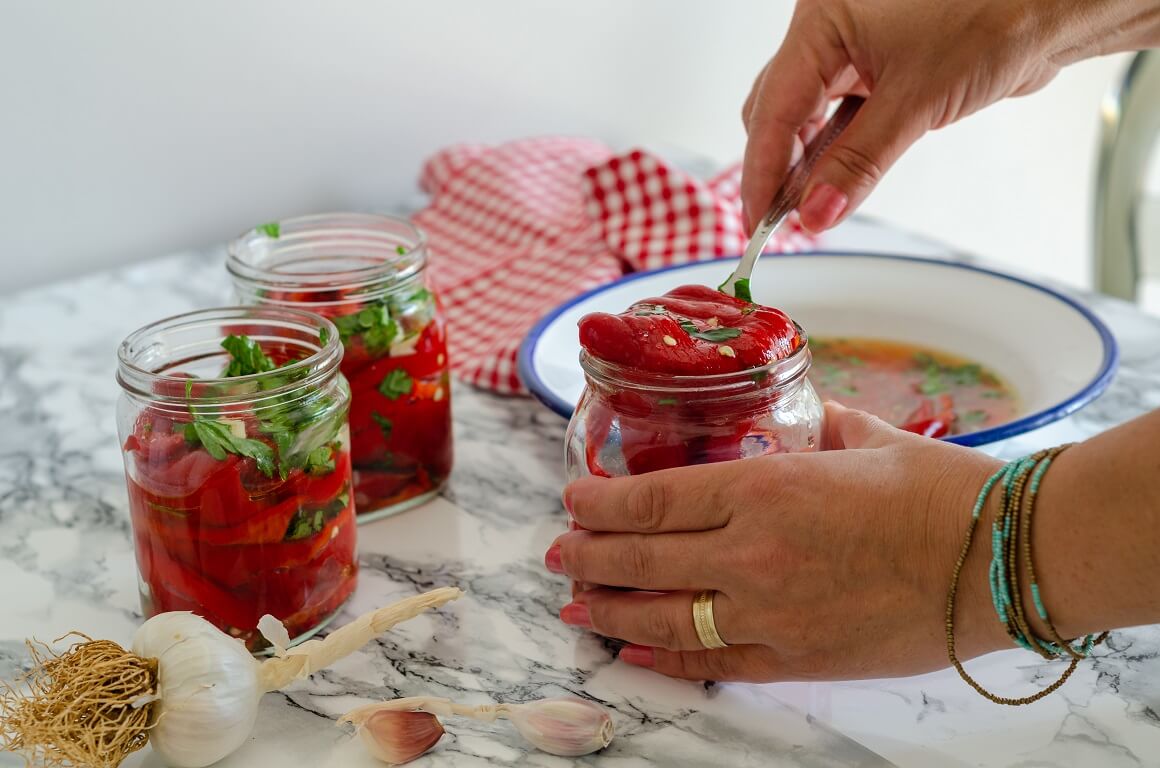 Pečena paprika s češnjakom za zimnicu