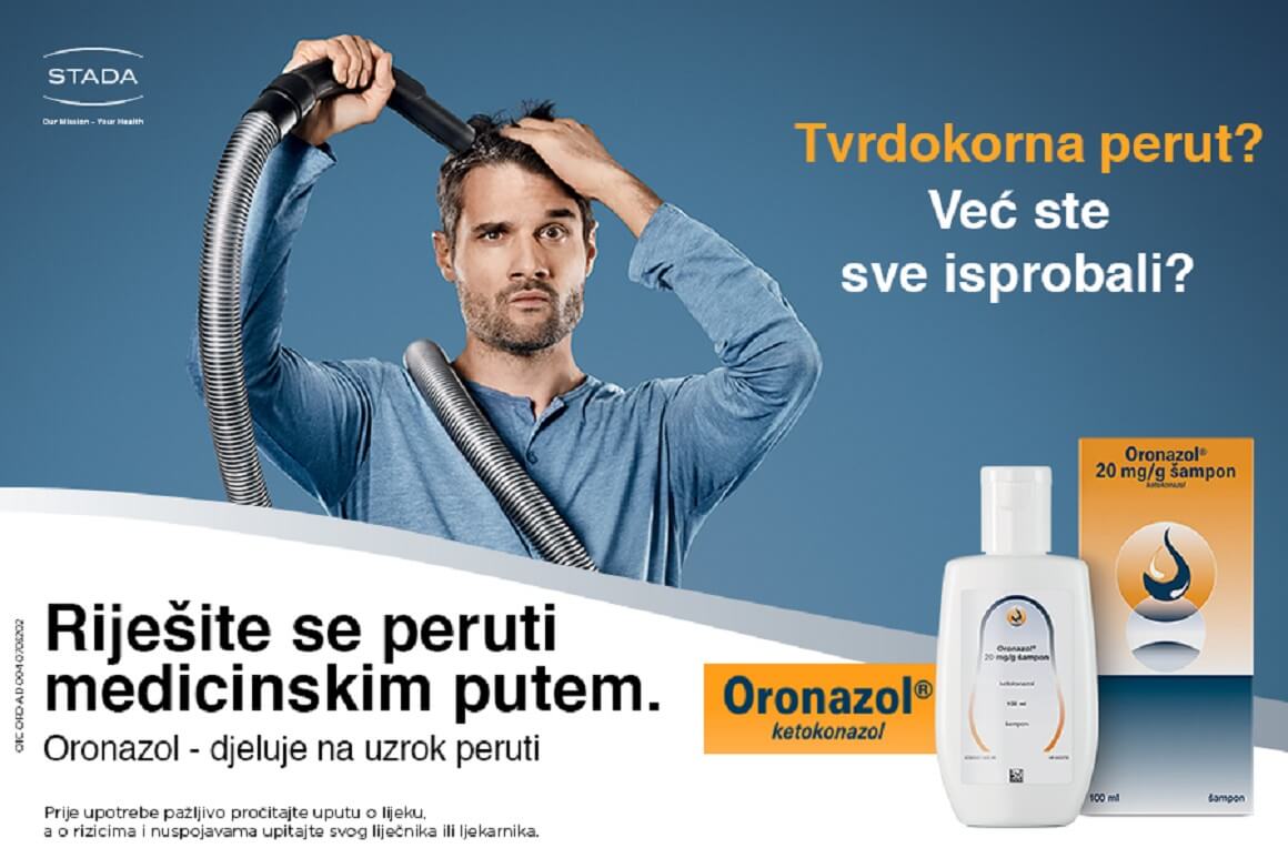 Oronazol® šampon eliminira gljivice Malassezia i sprječava njihov povratak, a također liječi upalu povezanu s peruti te ublažava crvenilo i svrbež vlasišta. 