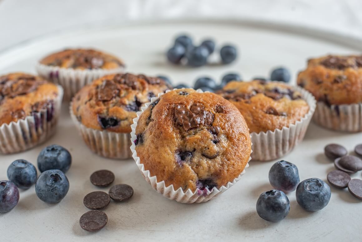 Muffini s borovnicama i čokoladom