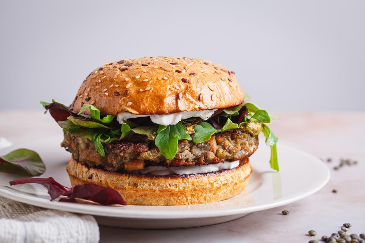 Vege burger od slanutka i leće