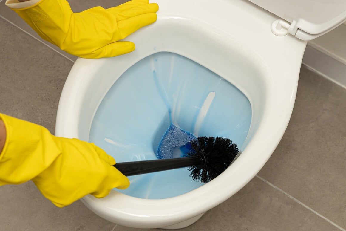 Biofilm je sloj mikroorganizama koji se nakuplja na vlažnim površinama, uključujući WC školjku