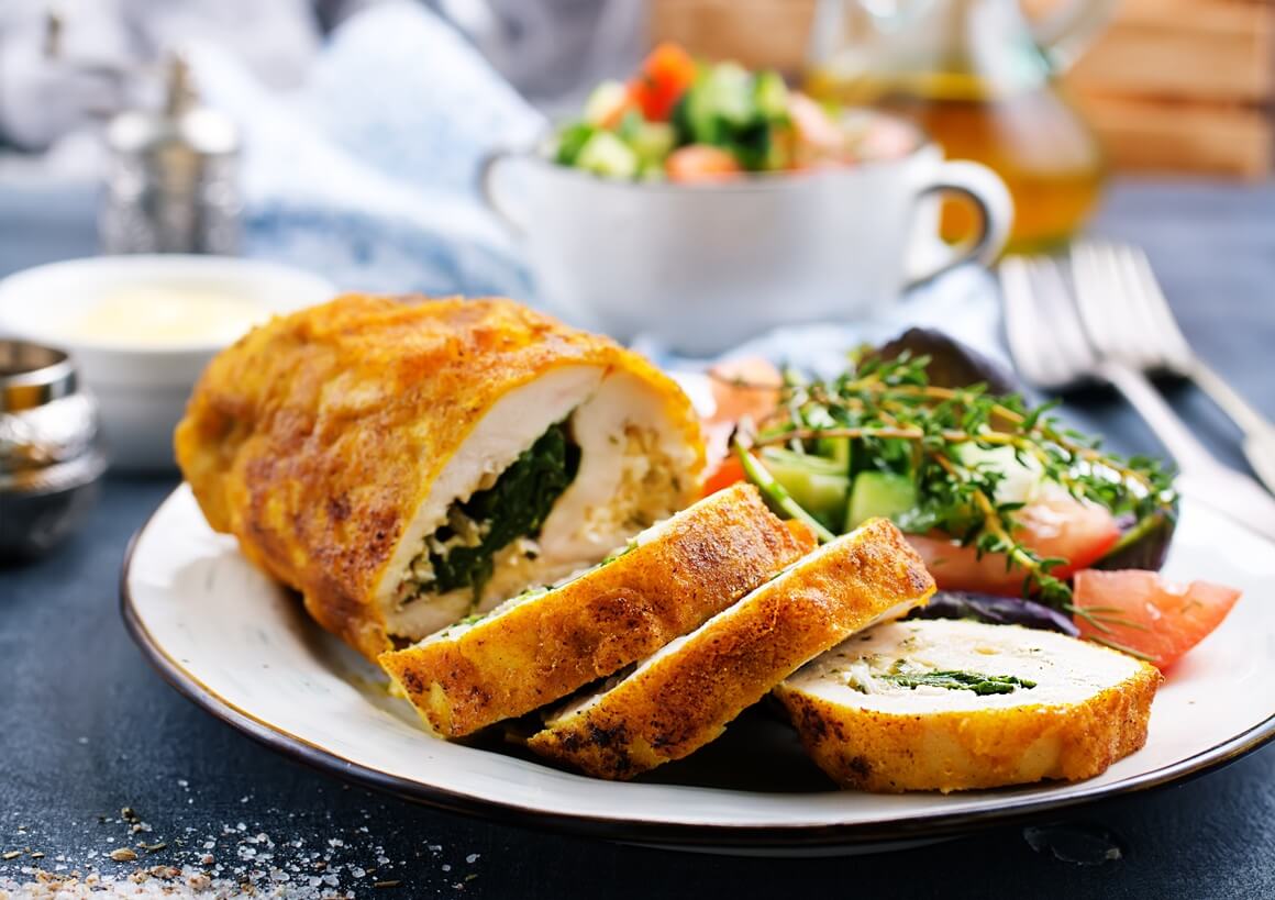 Pileća rolada s blitvom