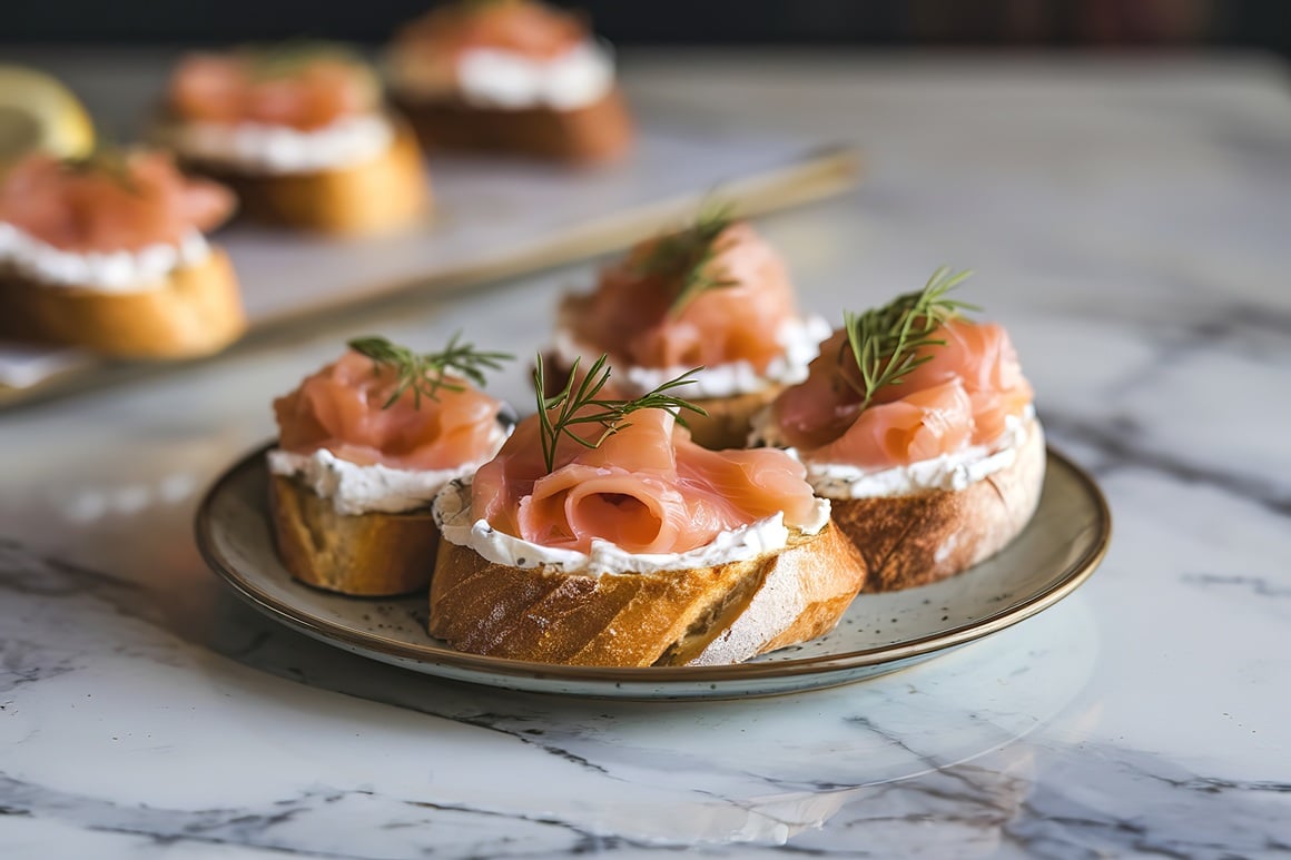 Brusketi s lososom - recept