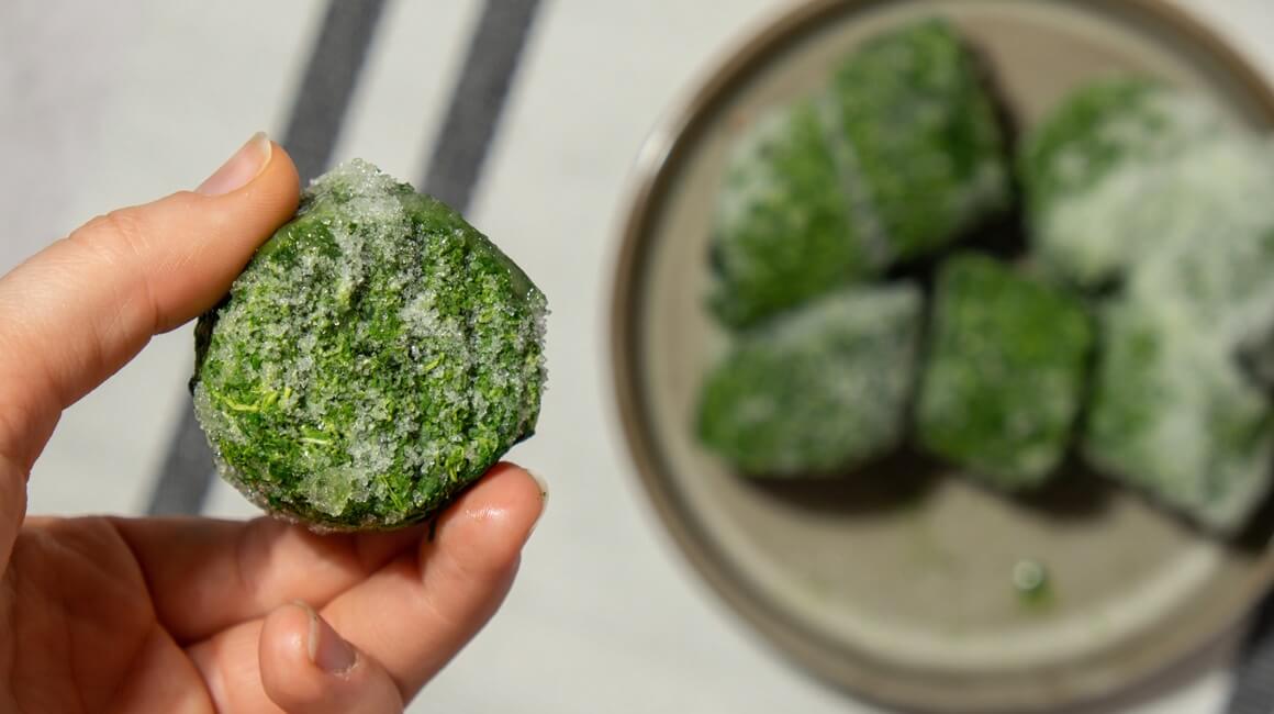 Priprema smrznutog špinata