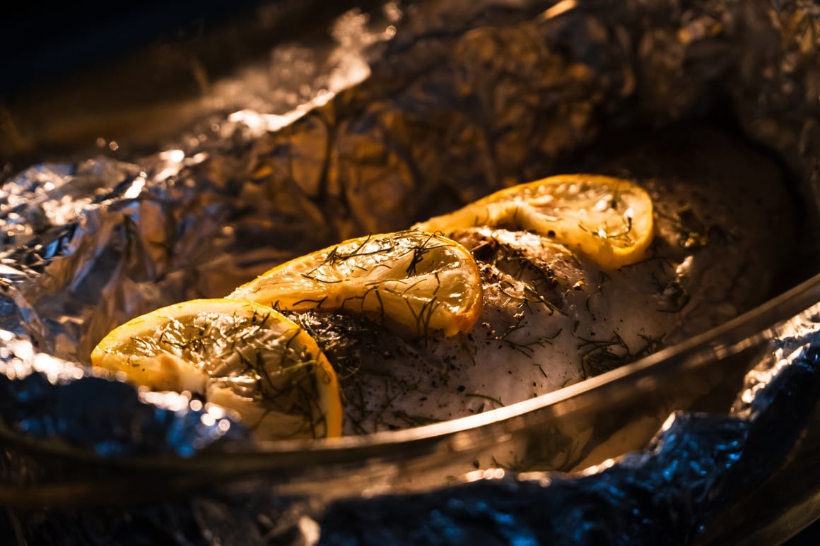 Smuđ pečen u foliji