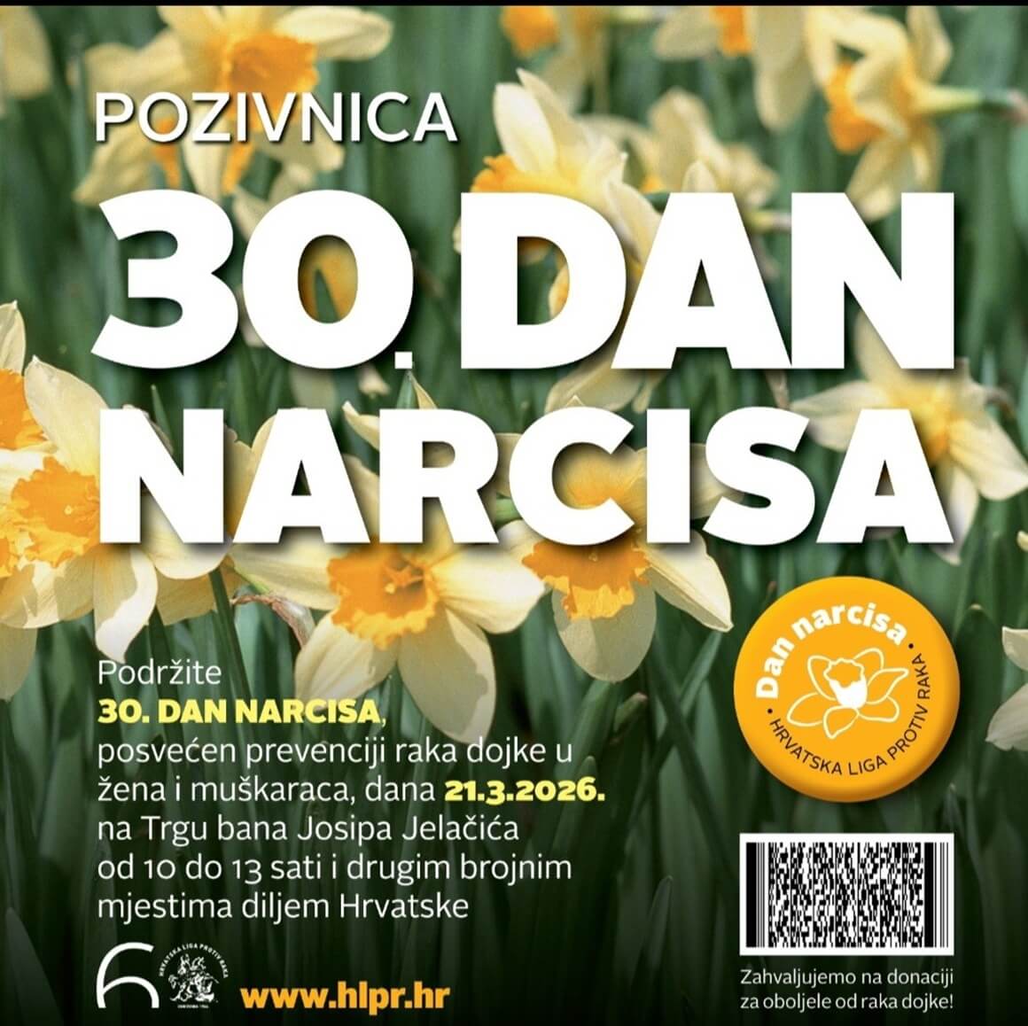 U sklopu 30. Dana narcisa na Trgu bana Jelačića bit će postavljen i mobilni mamograf