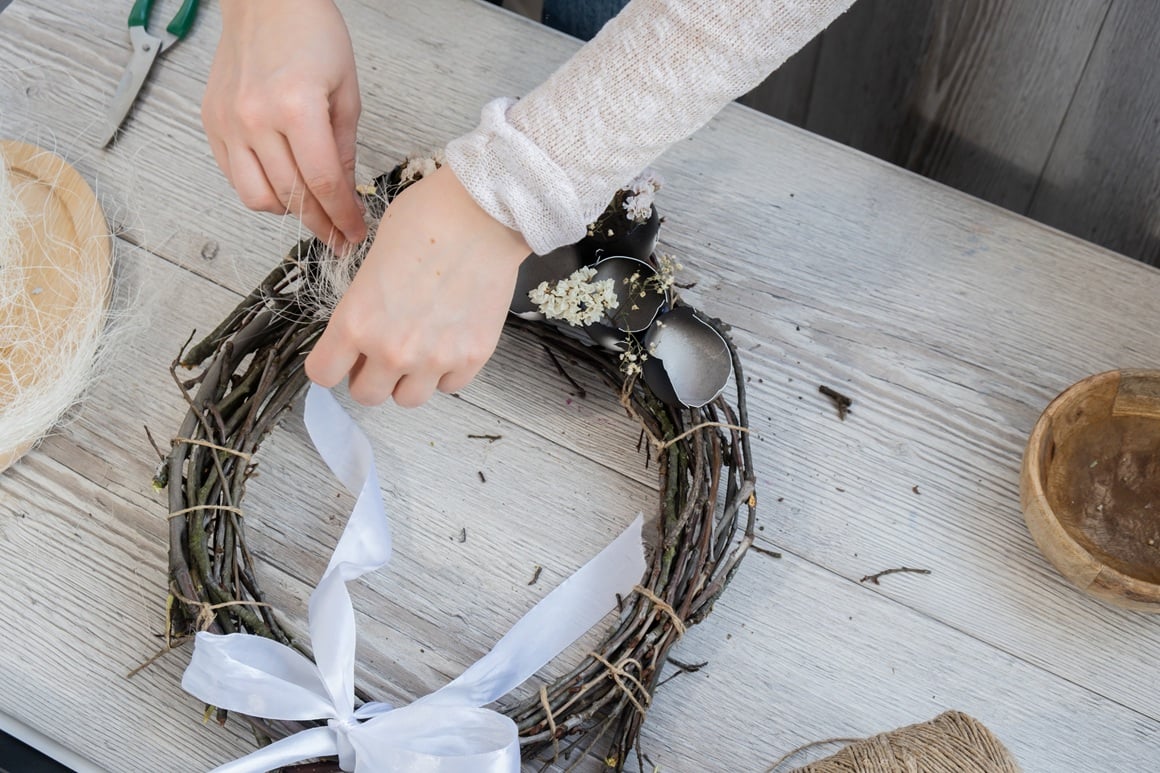 uskrsni vjenčić za vrata