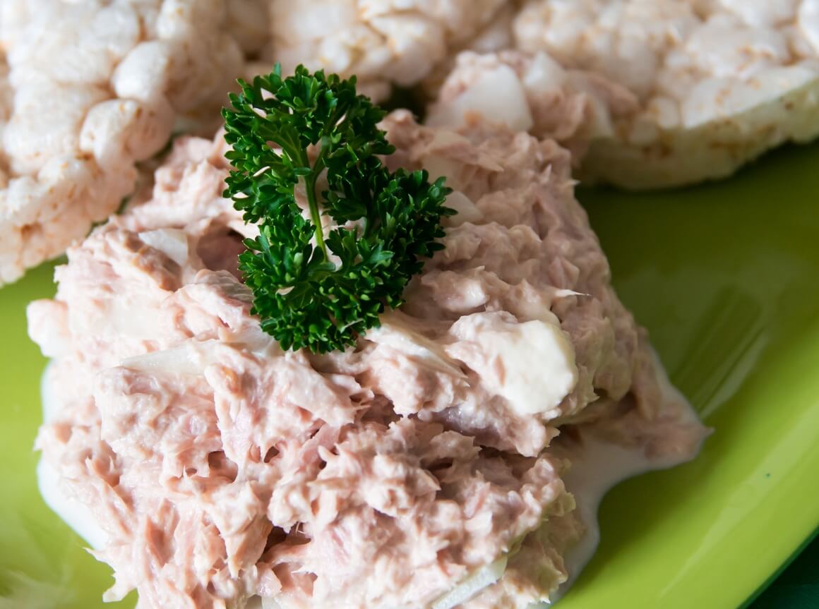 Rižini krekeri s kremom od tune i jogurta