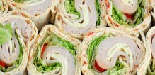 Tortilja wrap s purećom šunkom i svježim povrćem