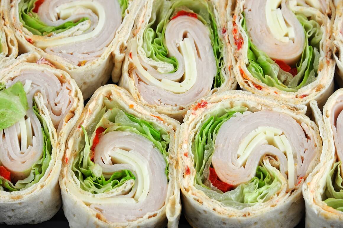 Tortilja wrap s purećom šunkom i svježim povrćem